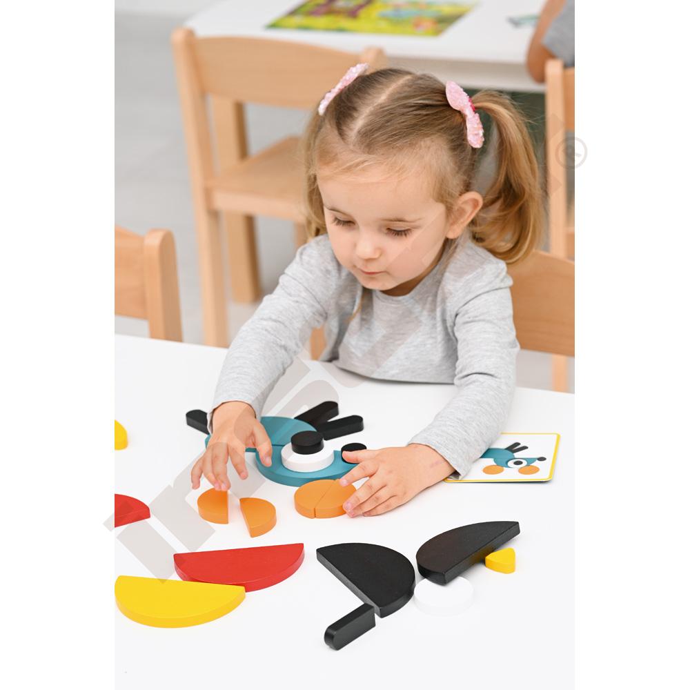 Dřevěná geometrická skládačka 