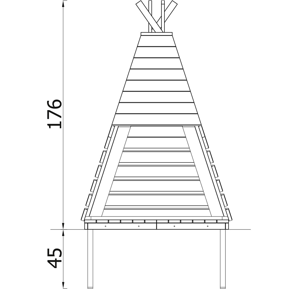 Tipi Terra s ukotvením do zeme