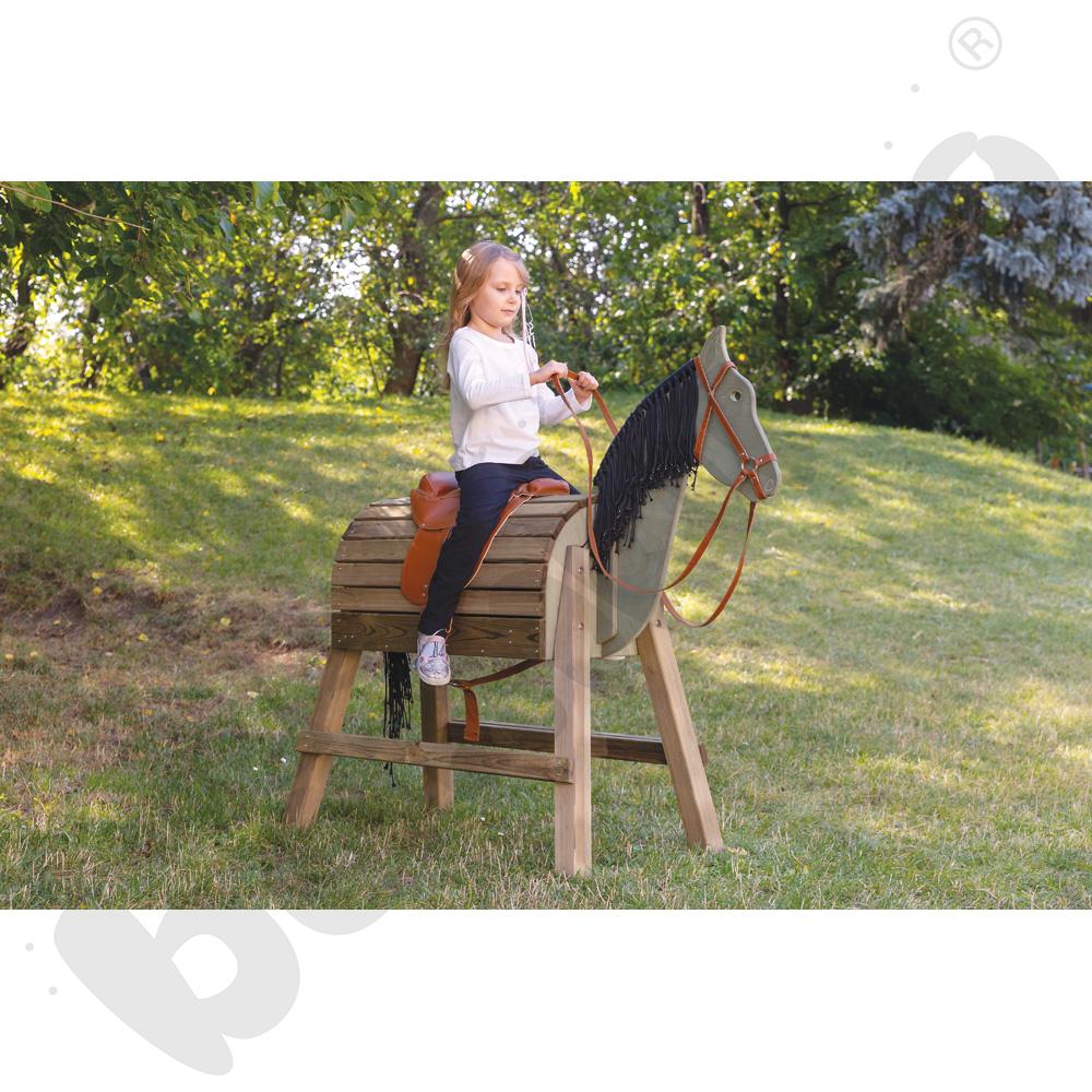 Siodło i uzda do drewnianego konia 