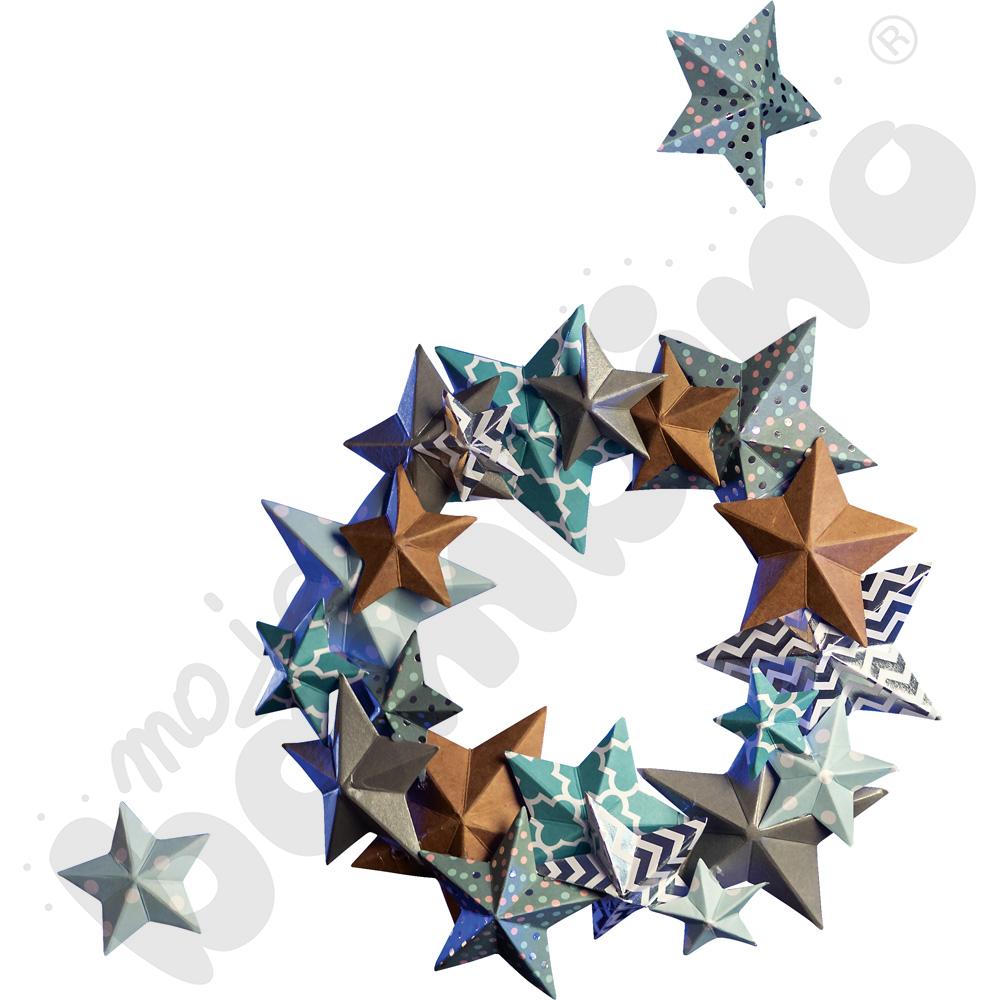 Papierowe wianki z gwiazd - zestaw kreatywny