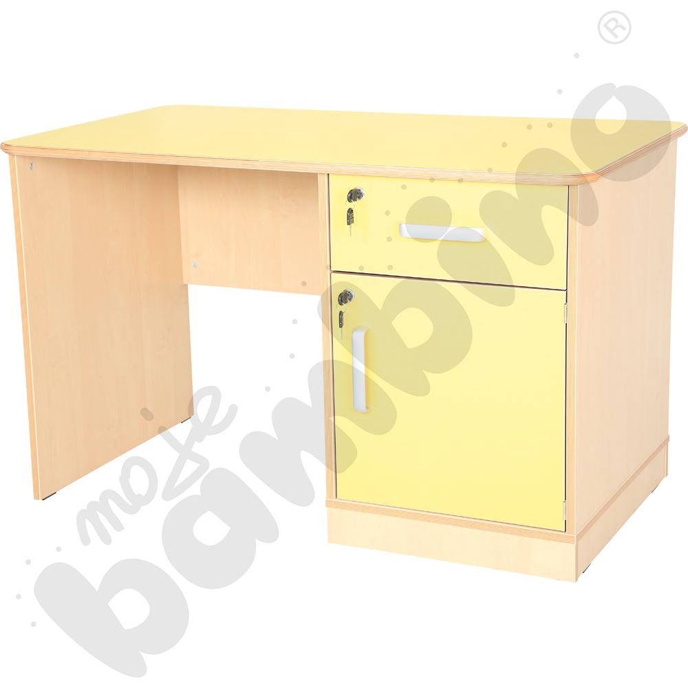 Biurko Flexi de luxe – żółte