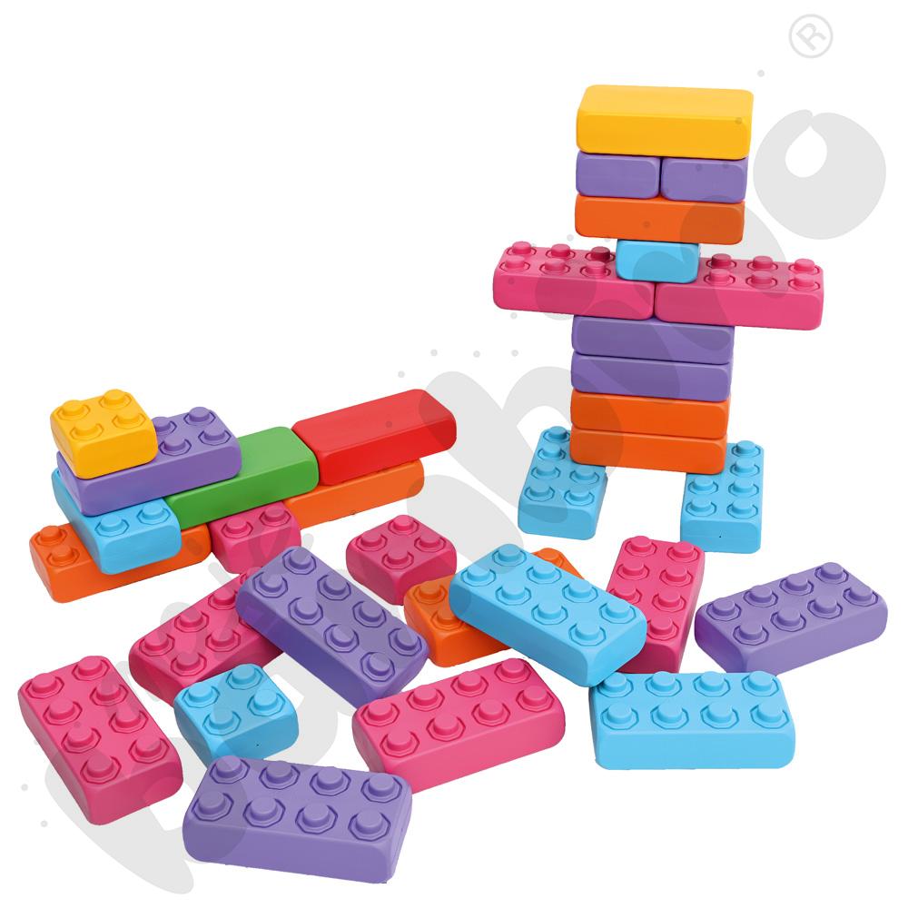 Klocki małego budowniczego - pastelowe