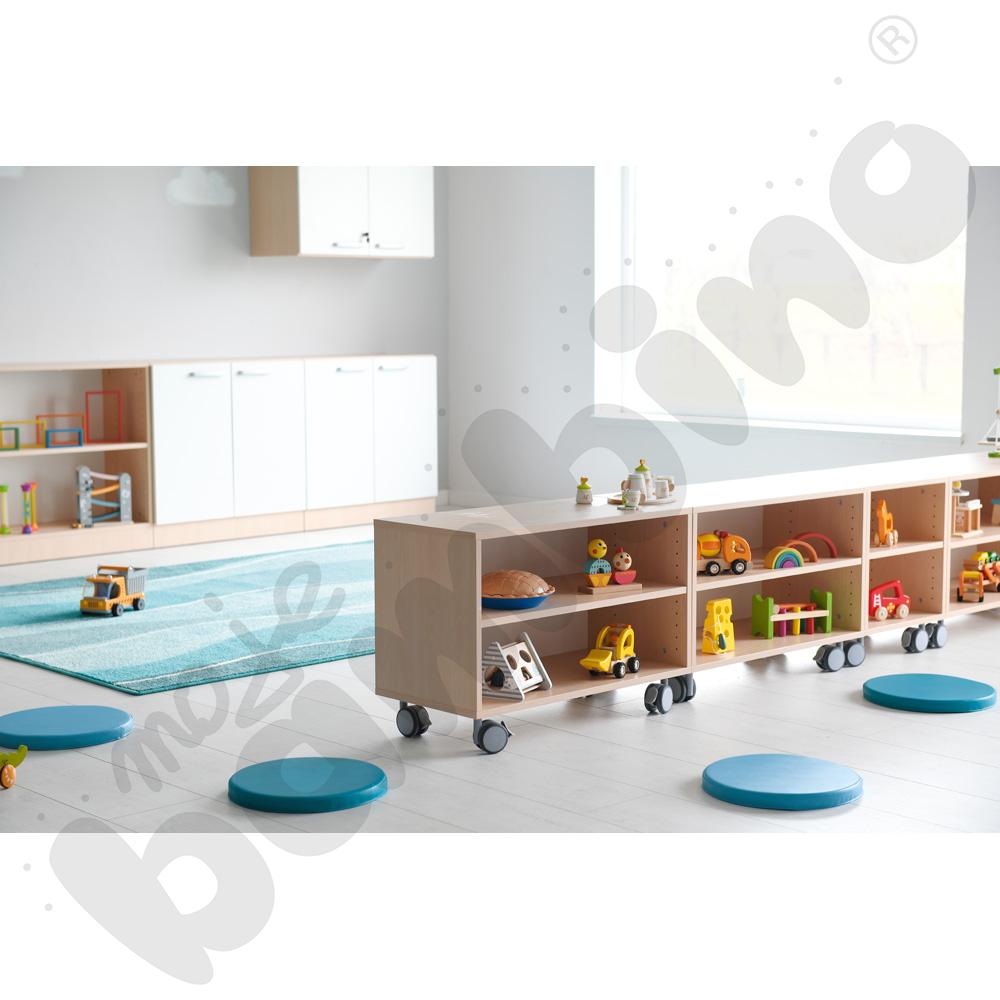 Regał Grande mobilny szeroki - klon jasny 