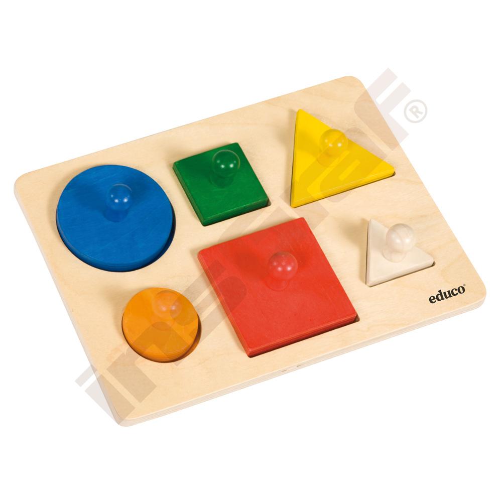 
Sortierpuzzle, geometrische Formen, 6-teilig
