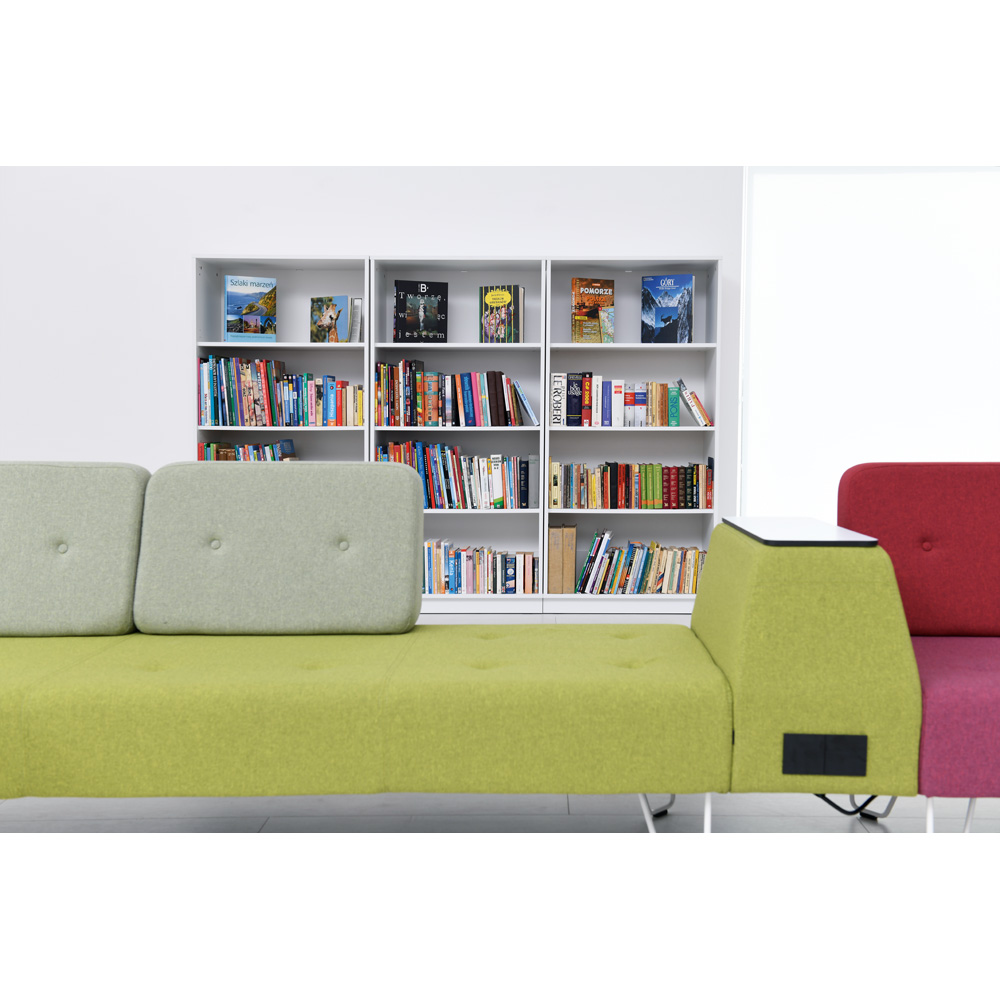 Quadro - skrinka XL s 3 policami, biela 