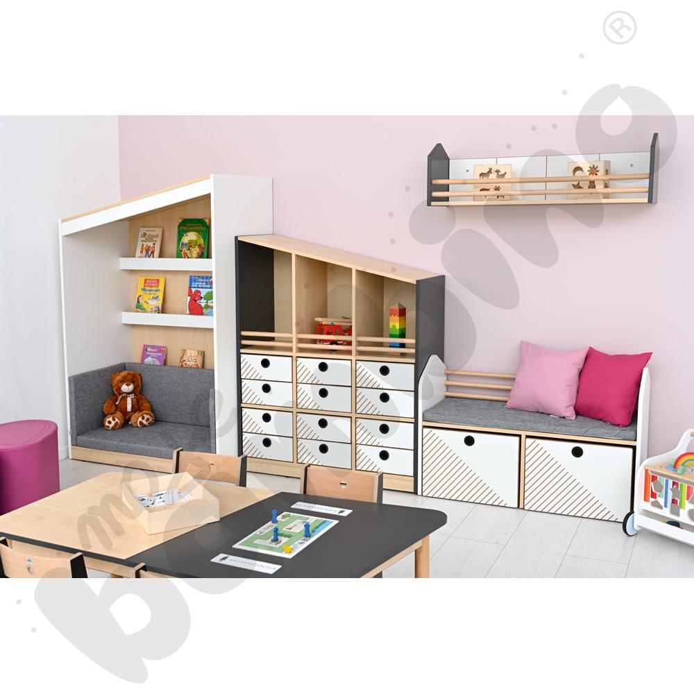 Biblioteczka FLO prawa biała