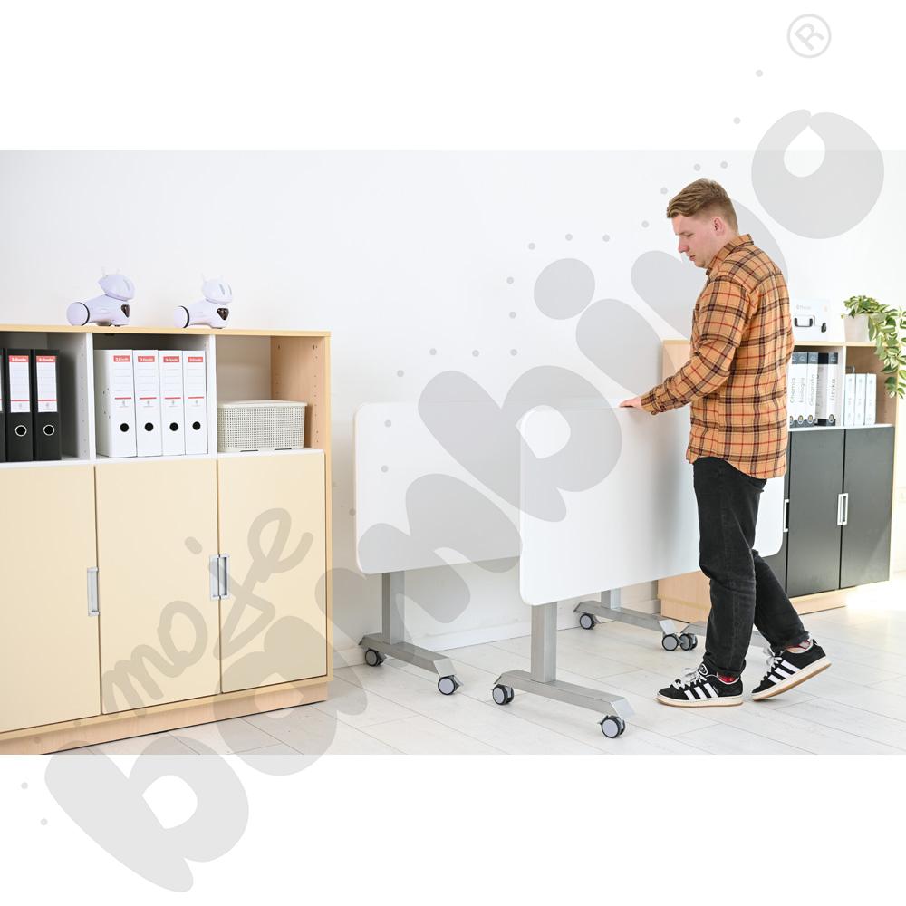 Stół mobilny składany Nest 150 x 60 cm - biały