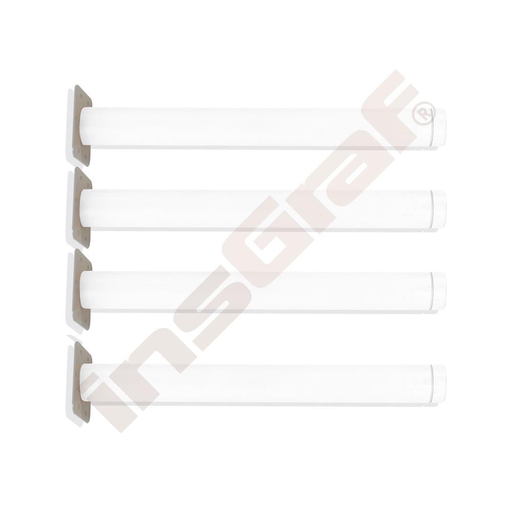 Sada bělených noh k pracovním deskám Flexi výška 52 cm