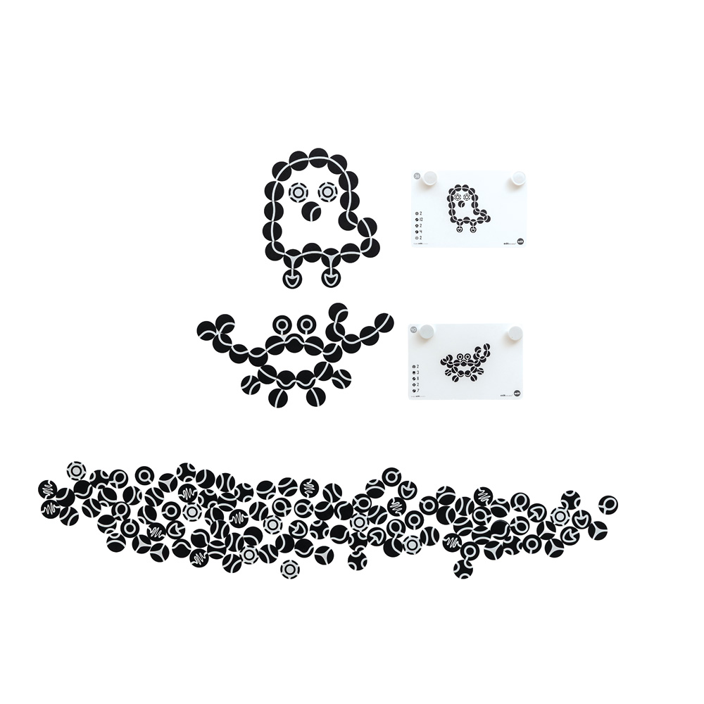 Magnetické puzzle s kartičkami s úlohami - abstrakty