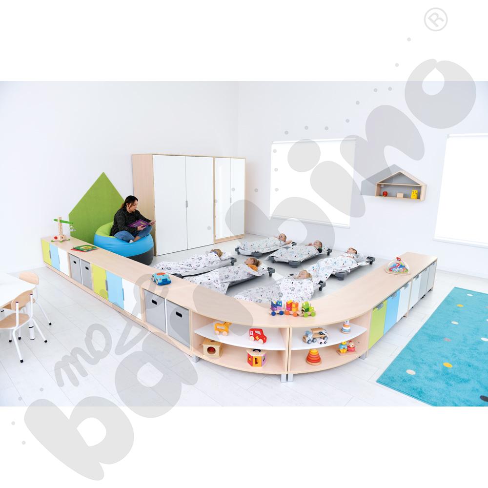 Quadro - szafka 1/8 koła S na nóżkach, klon jasny