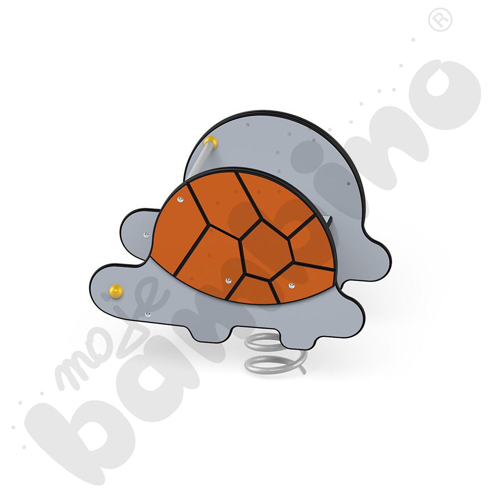 Sprężynowiec Żółw na podstawie metalowej