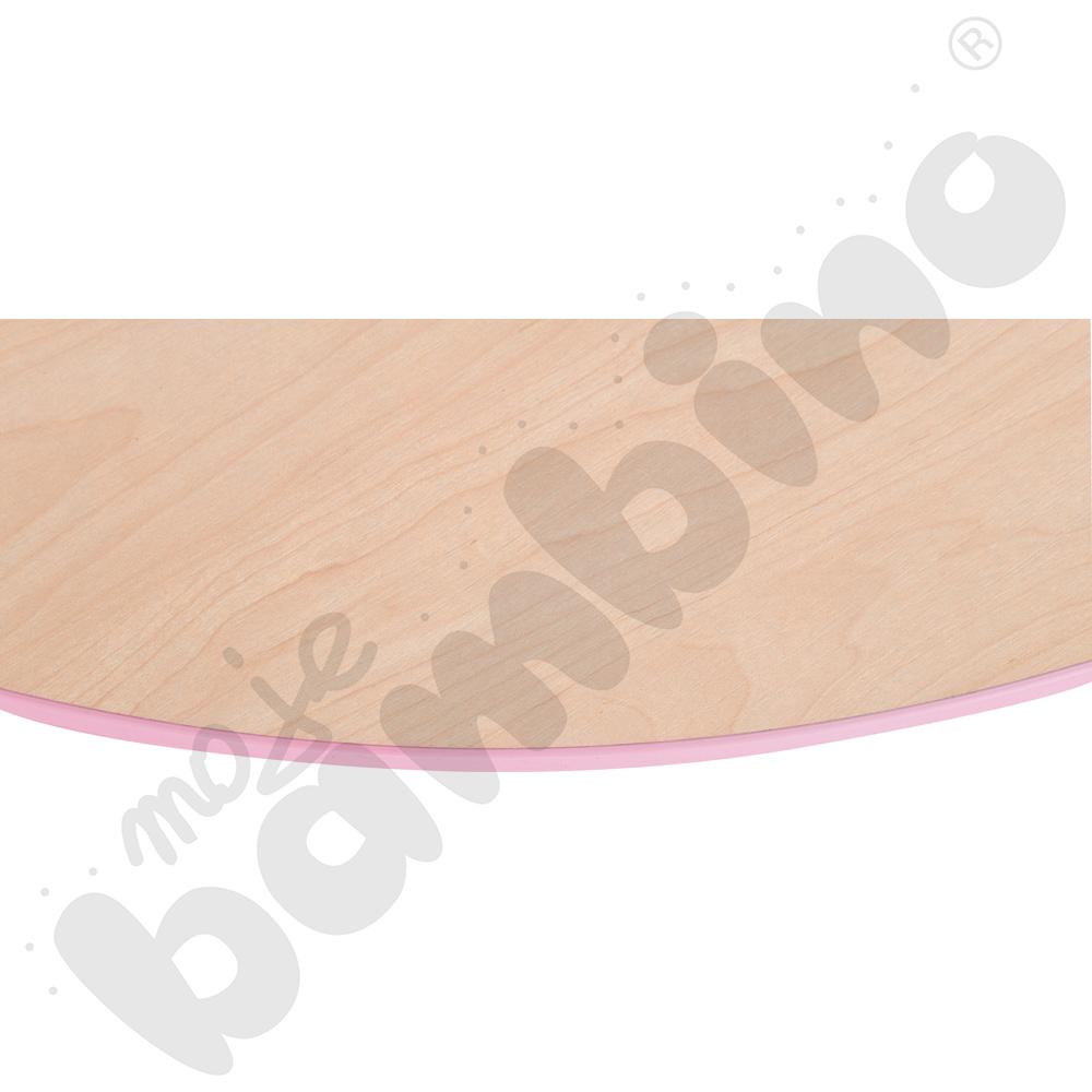 Blat Quadro klon jasny okrągły, jasnoróżowe obrzeże