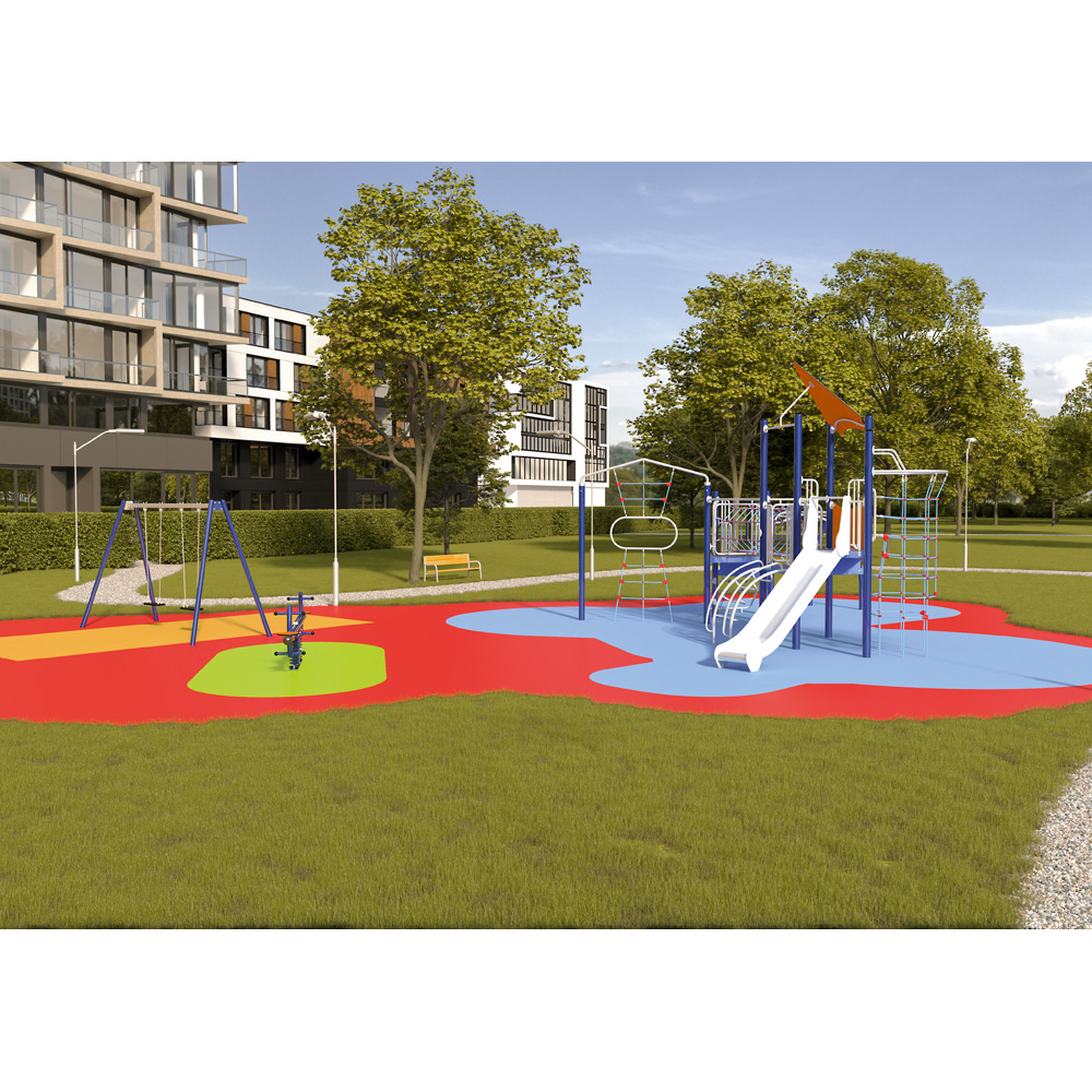 Action4Kids - konštrukcia pre 2-osobovú kovovú hojdačku