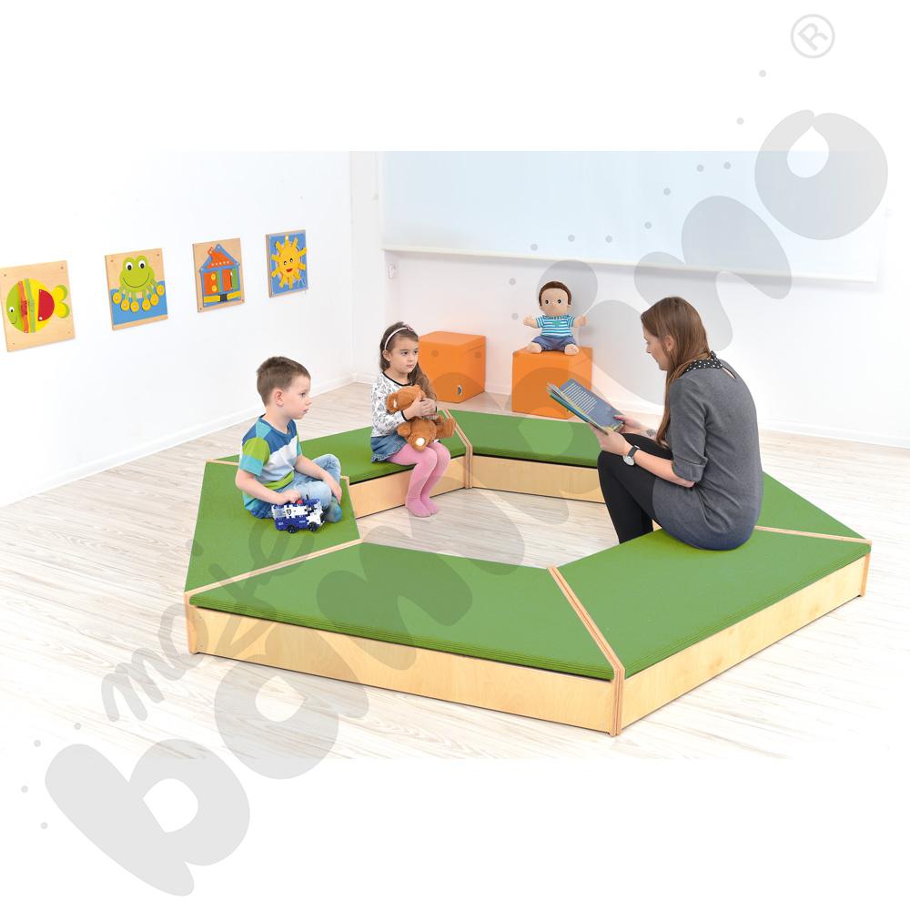 Podest trapezowy, wys. 20 cm - ciemnozielony