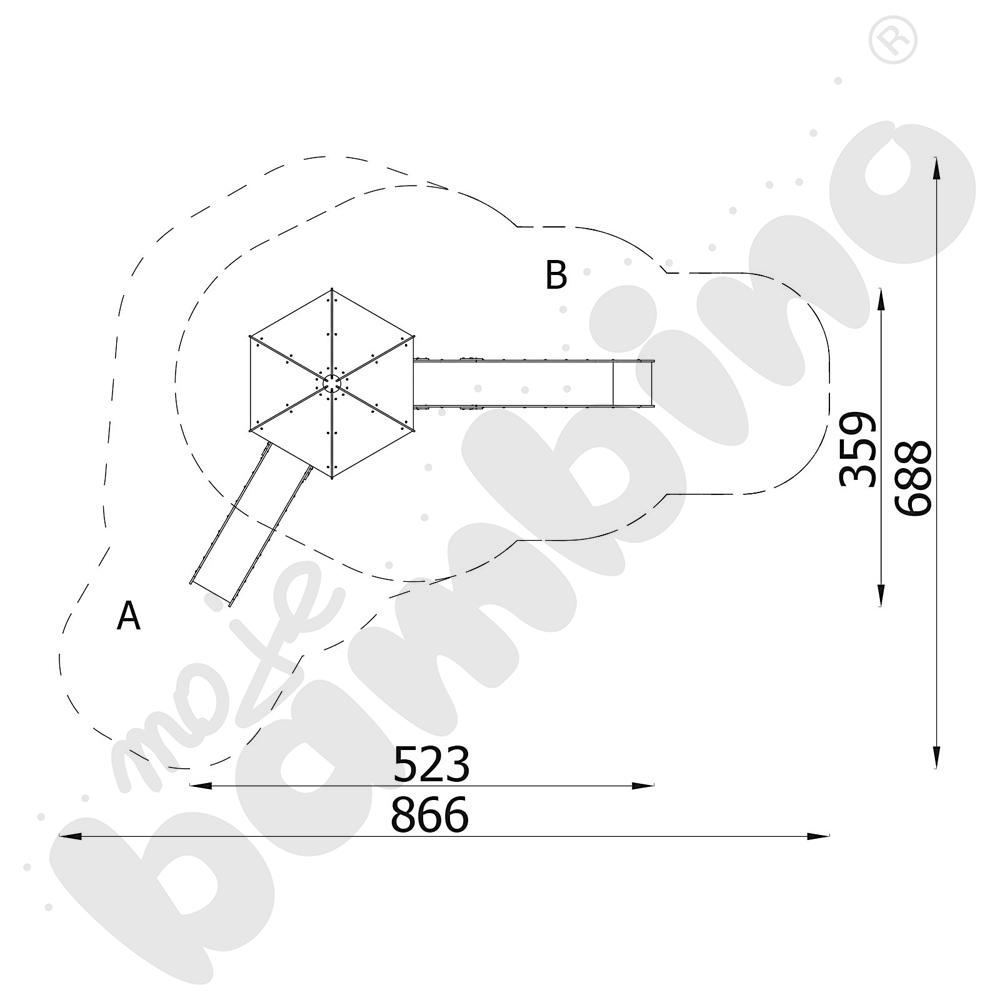 Orbis - baszta 8, drewniane słupy