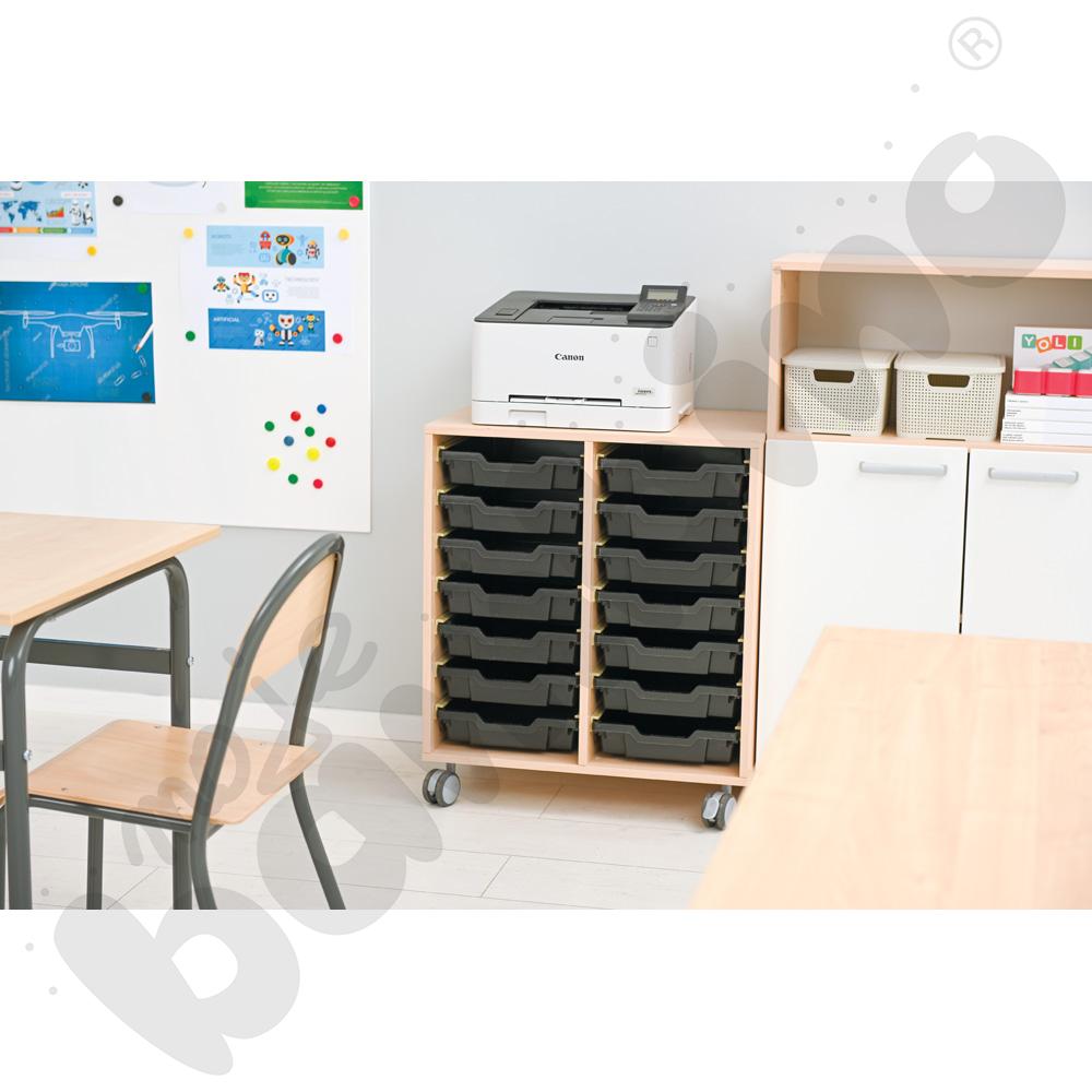 Regał Grande mobilny M na pojemniki - klon jasny