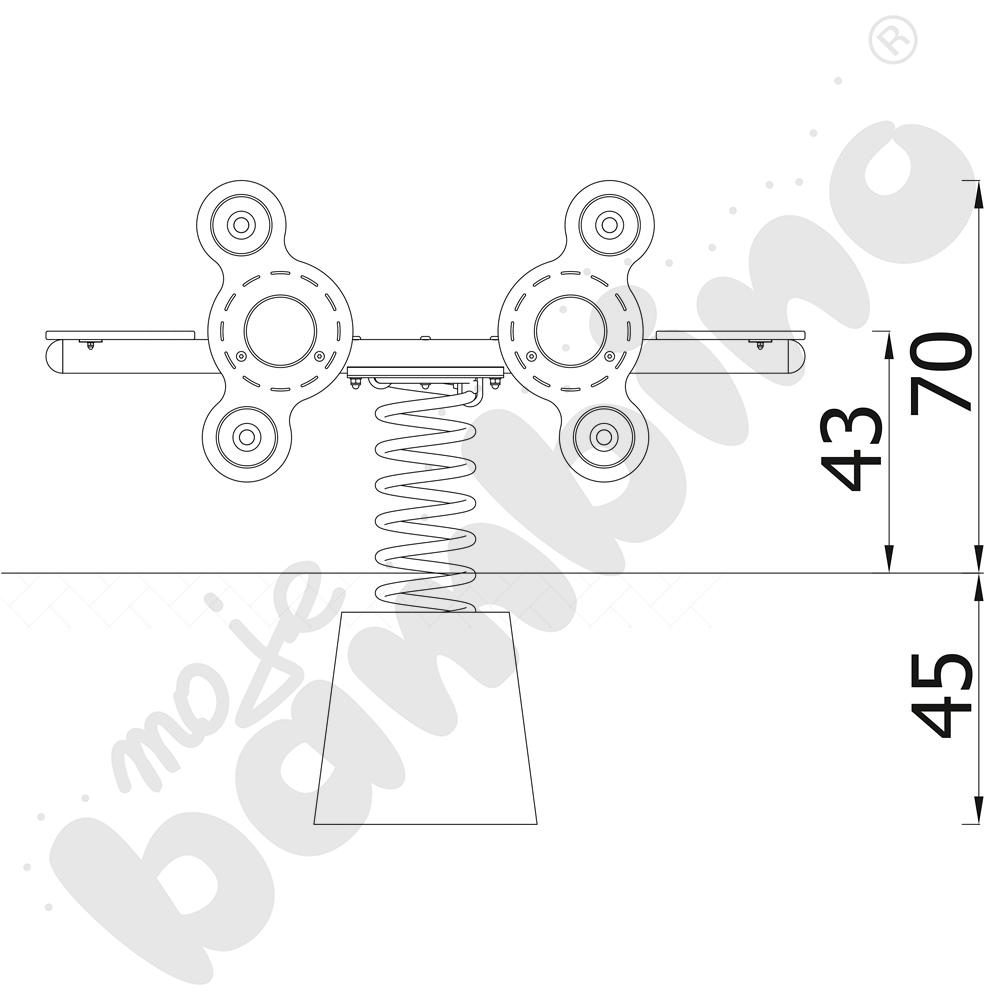 Milo - ważka na podstawie betonowej