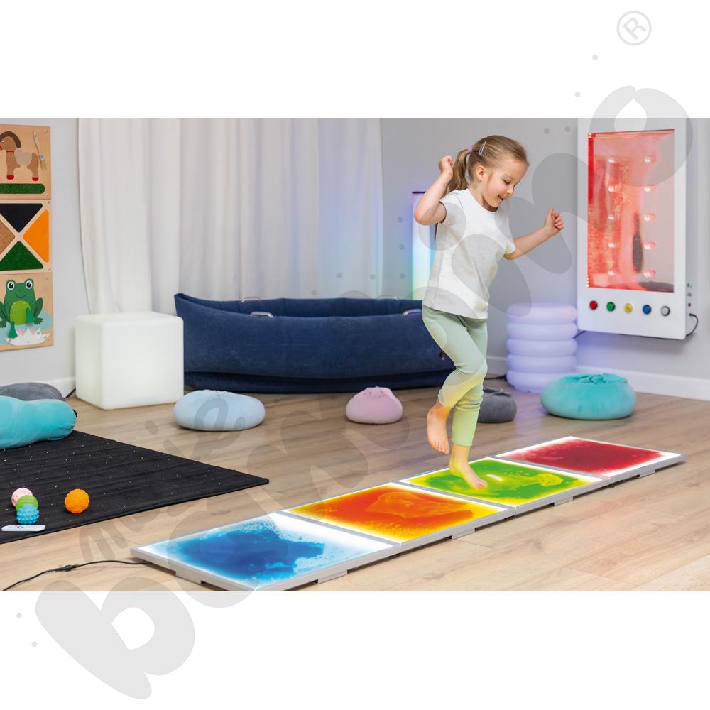 Podświetlany panel podłogowy, pomarańczowy