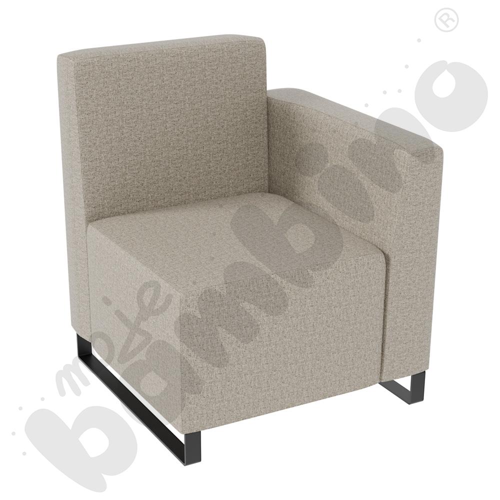 Fotel Universum wys. 82 cm, bok niski prawy, tkanina RO37