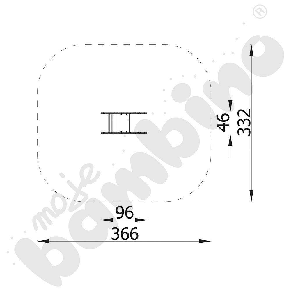 Sprężynowiec Lisek na podstawie metalowej