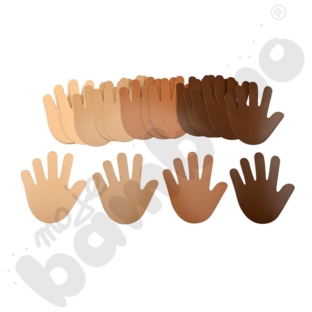 Dłonie z tektury - 4 odcienie skóry