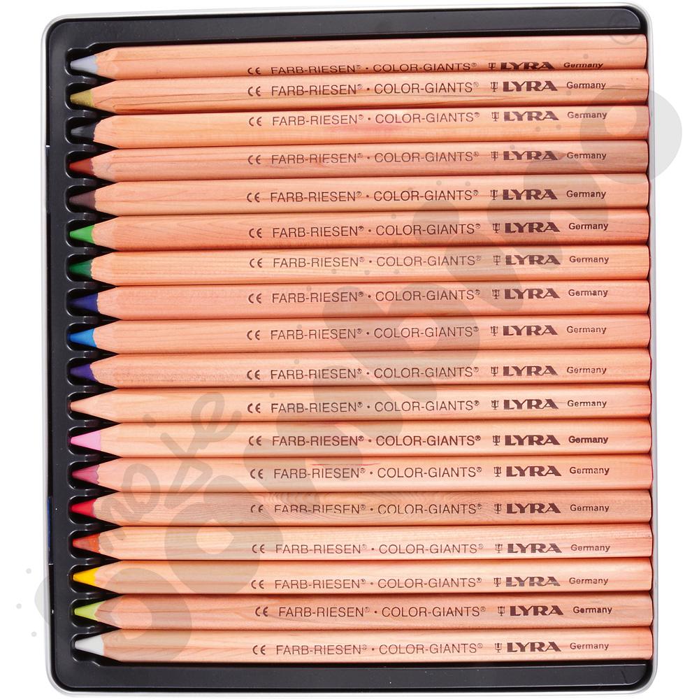 Kredki Color Giants - 18 szt. metalowe pudełko