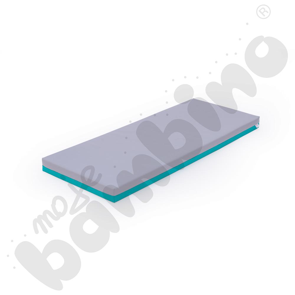 Materac przedszkolny lazurowo-szary