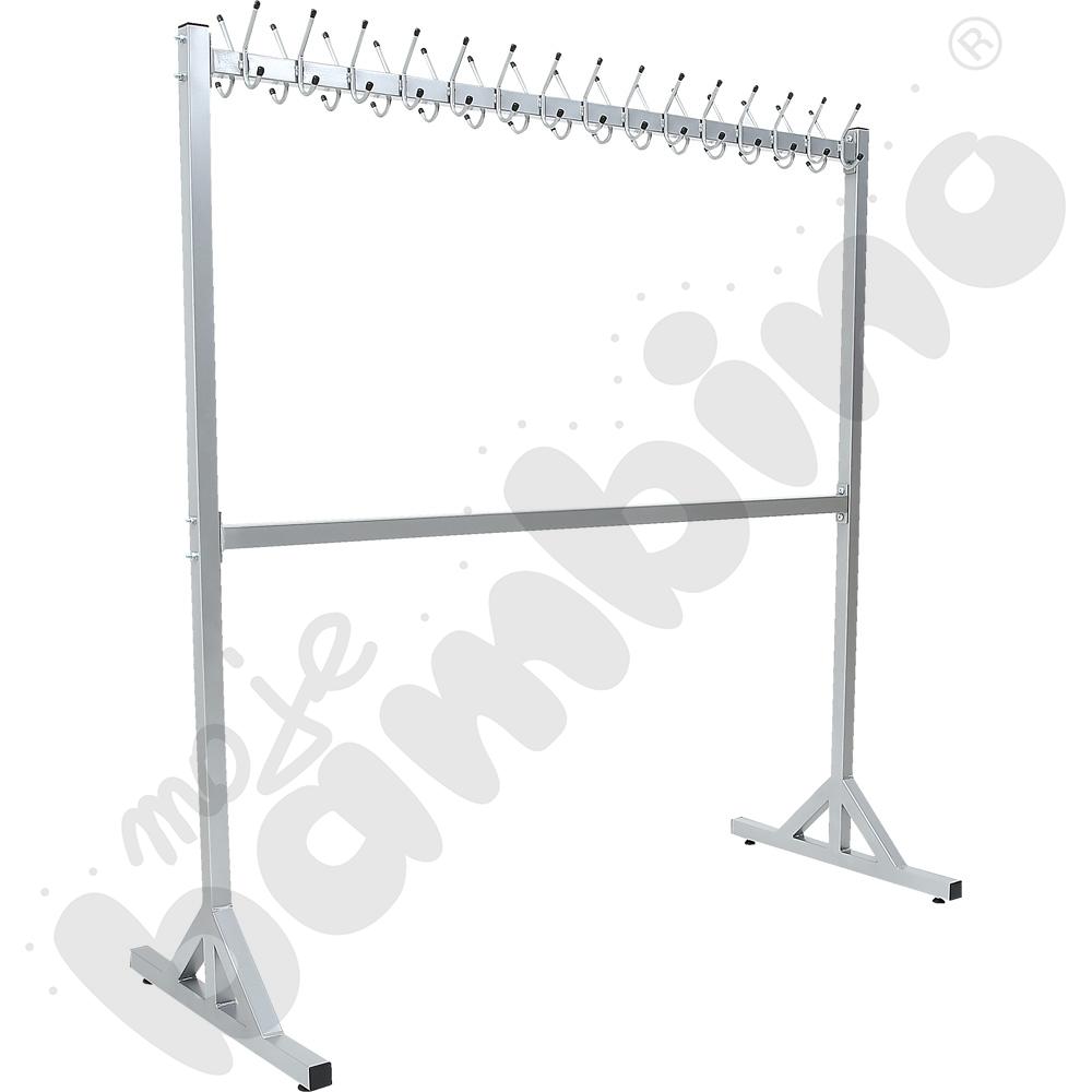 Wieszak wolnostojący z 30 haczykami aluminium