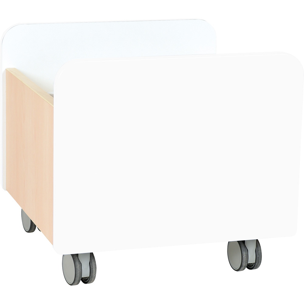 Quadro - stredný zásobník s kolieskami - biely 