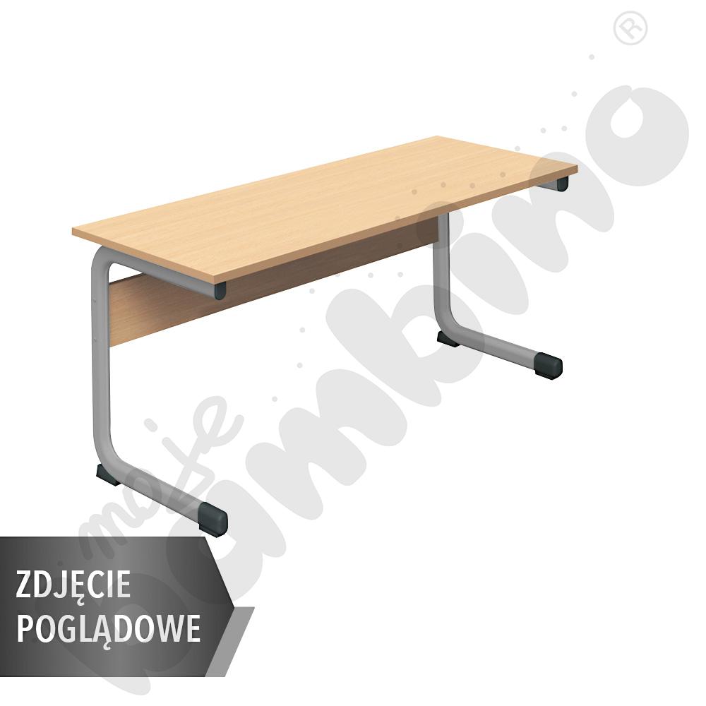 Stół IN-C 130x50 rozm. 6, 2os., stelaż aluminium, blat klon, obrzeże ABS, narożniki proste