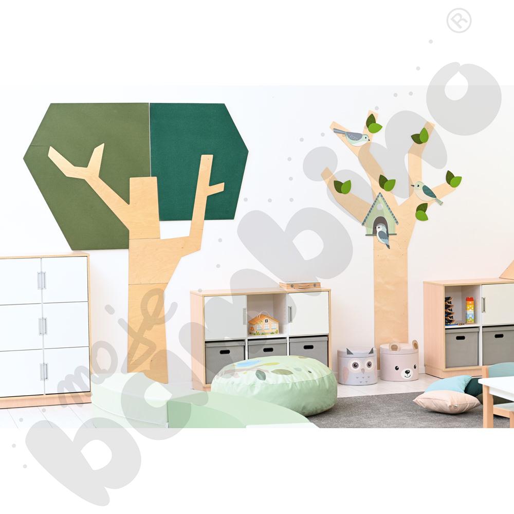 Panel ścienny - drzewo z kanciastą koroną