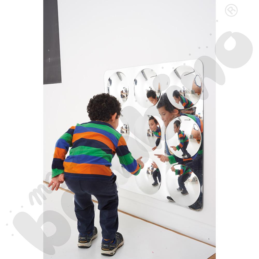 Duży panel lustrzany z 9 kopułami