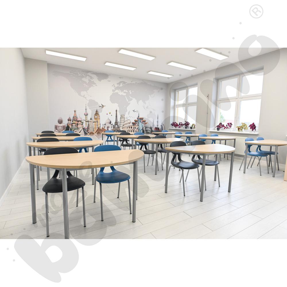 Krzesło Colores rozm. 6 szare, stelaż aluminium