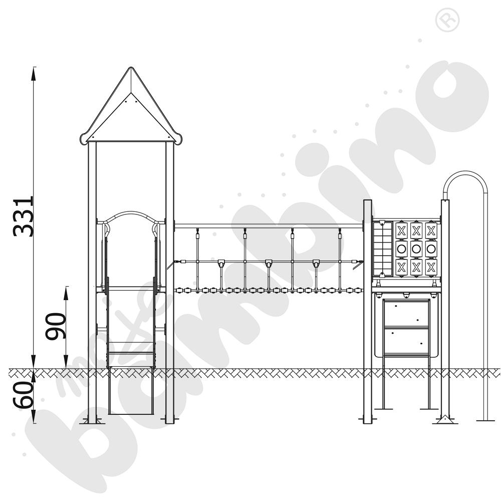 Quadro - zestaw 1263, metalowe słupy