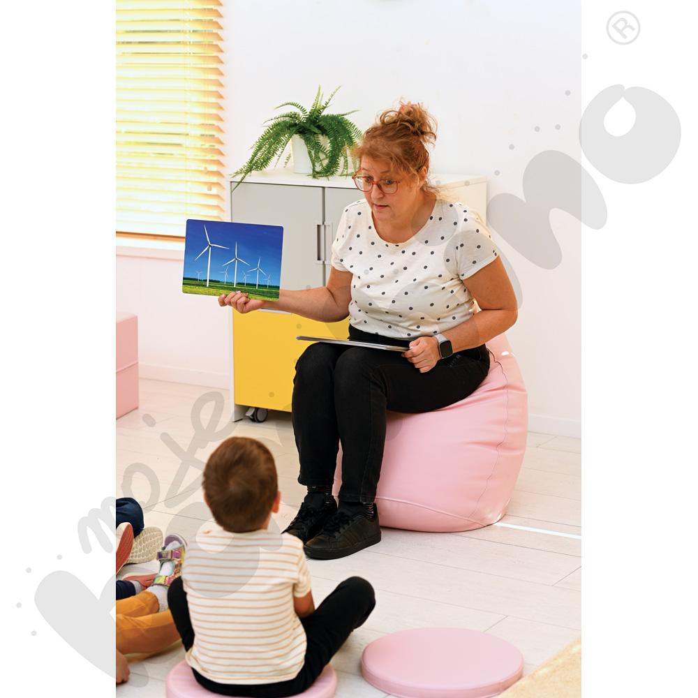 Poduszki okrągłe 5 szt. jasnoróżowy pastel