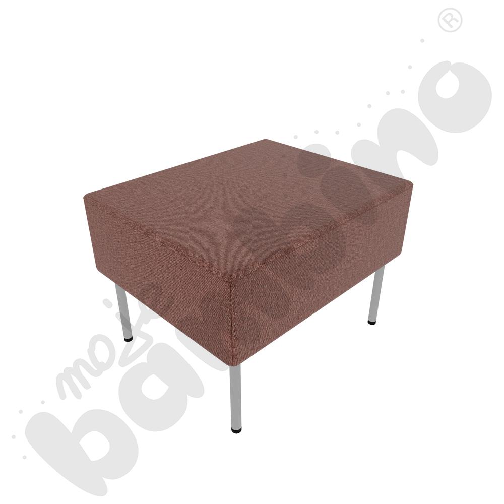 Pufa Versa 60x50 cm z plastikowymi stopkami, stelaż jasnoszary, tkanina RO11