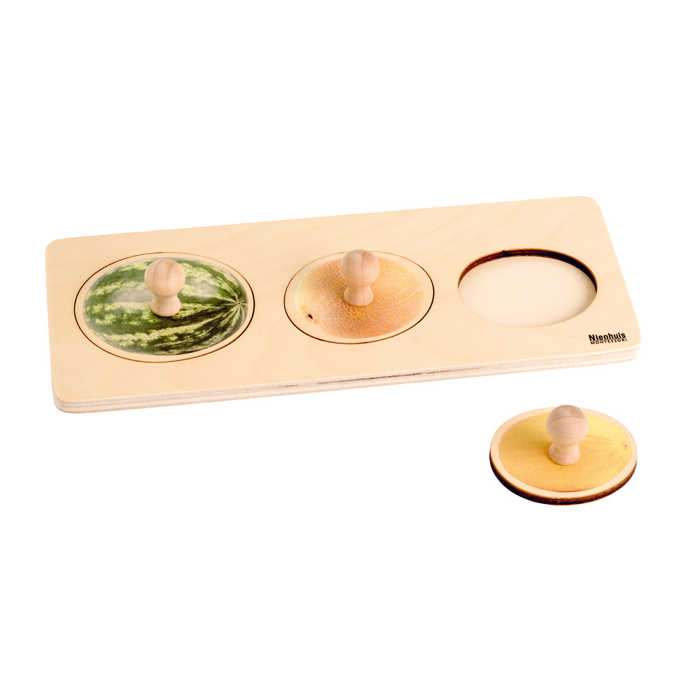 Puzzle pre najmenších - Montessori - 3 melóny
