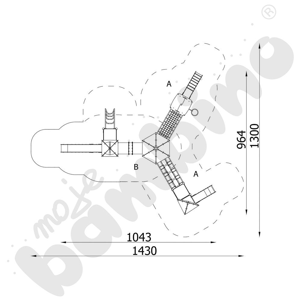 Orbis - baszta 15, metalowe słupy