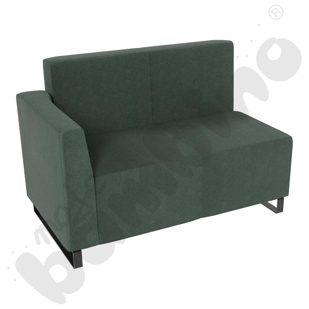 Sofa Universum 2-os. wys. 82 cm, bok niski lewy, tkanina KG01