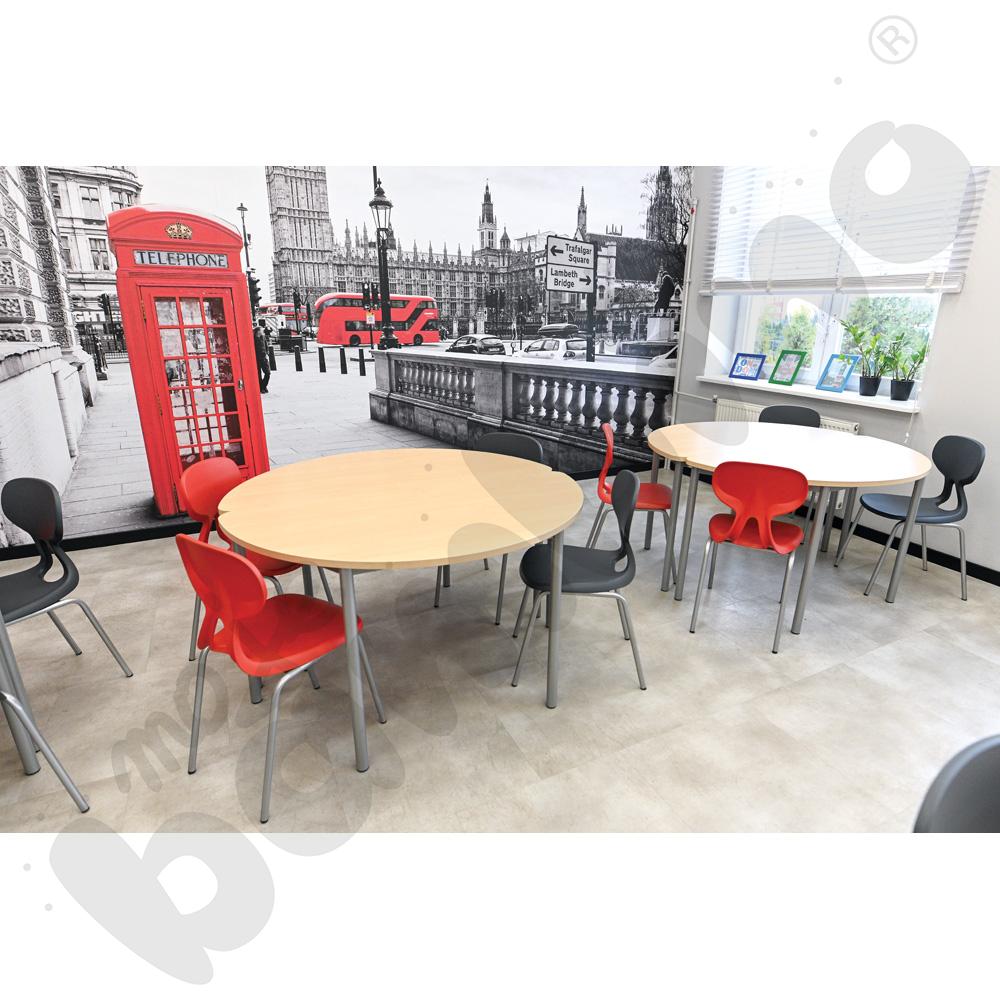 Krzesło Colores rozm. 6 szare, stelaż aluminium