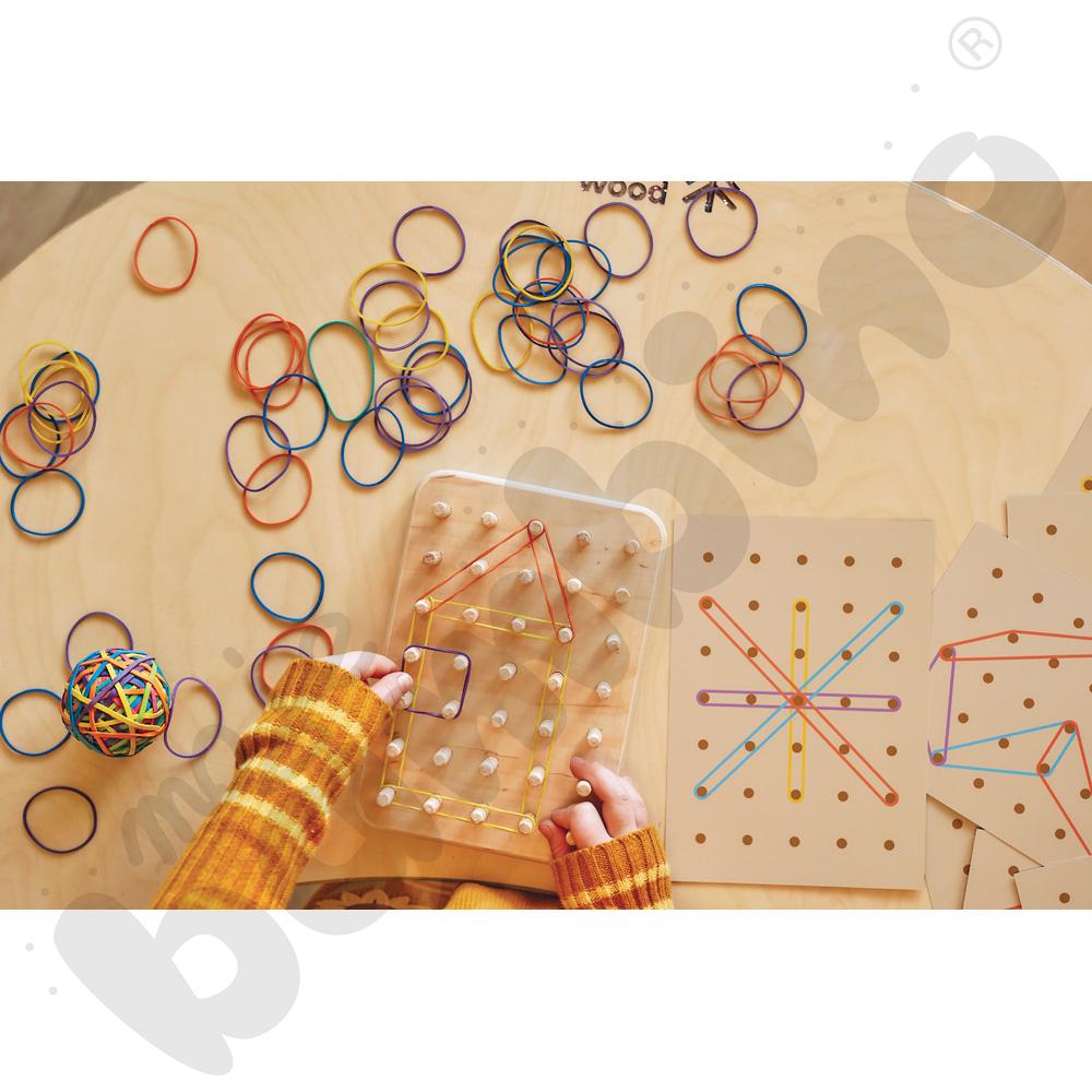 Drewniany Geoplan Montessori Good Wood - naturalny - MED