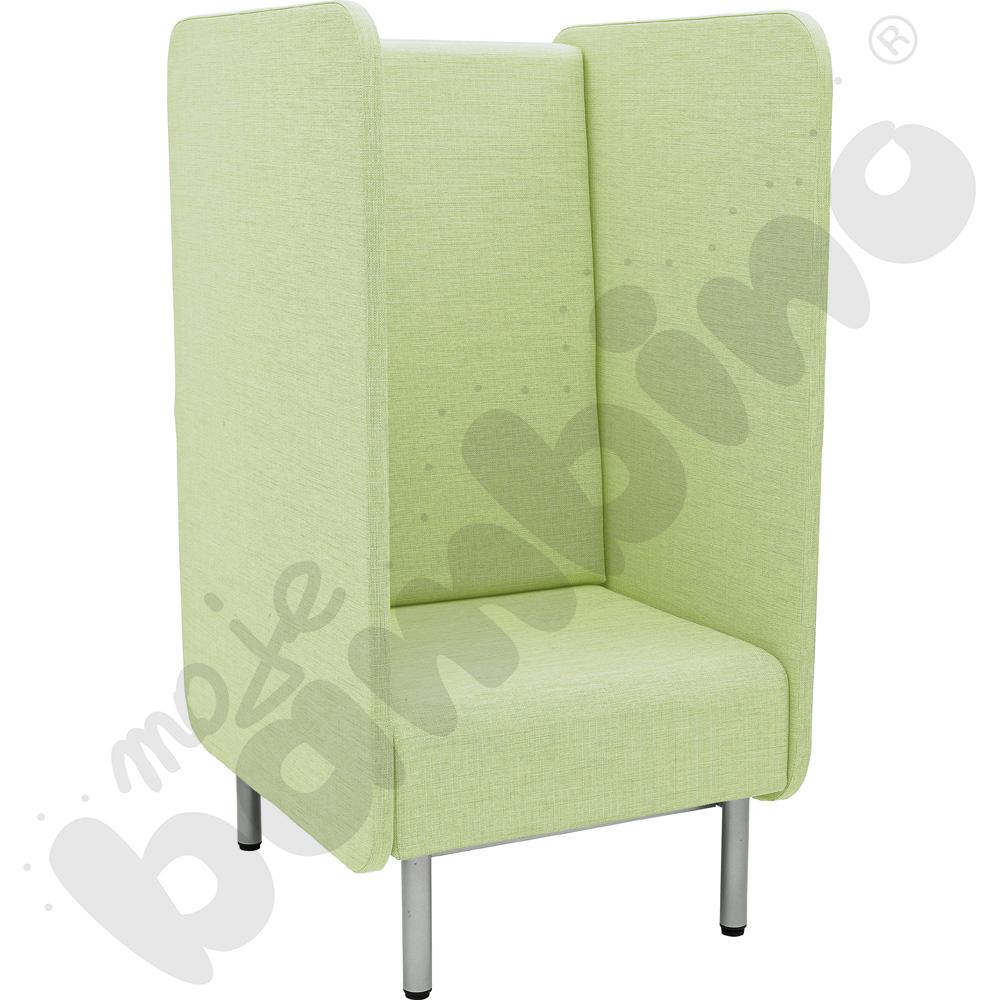 Fotel Inflamea 2 z wysokim oparciem, 1-os. - jasnozielony