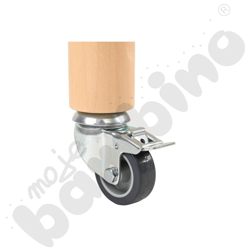 Stół Marcus 120 x 60 cm, rozm. 3, nogi drewniane brzozowe z 2 kółkami, blat cichy beżowy, obrzeże ABS