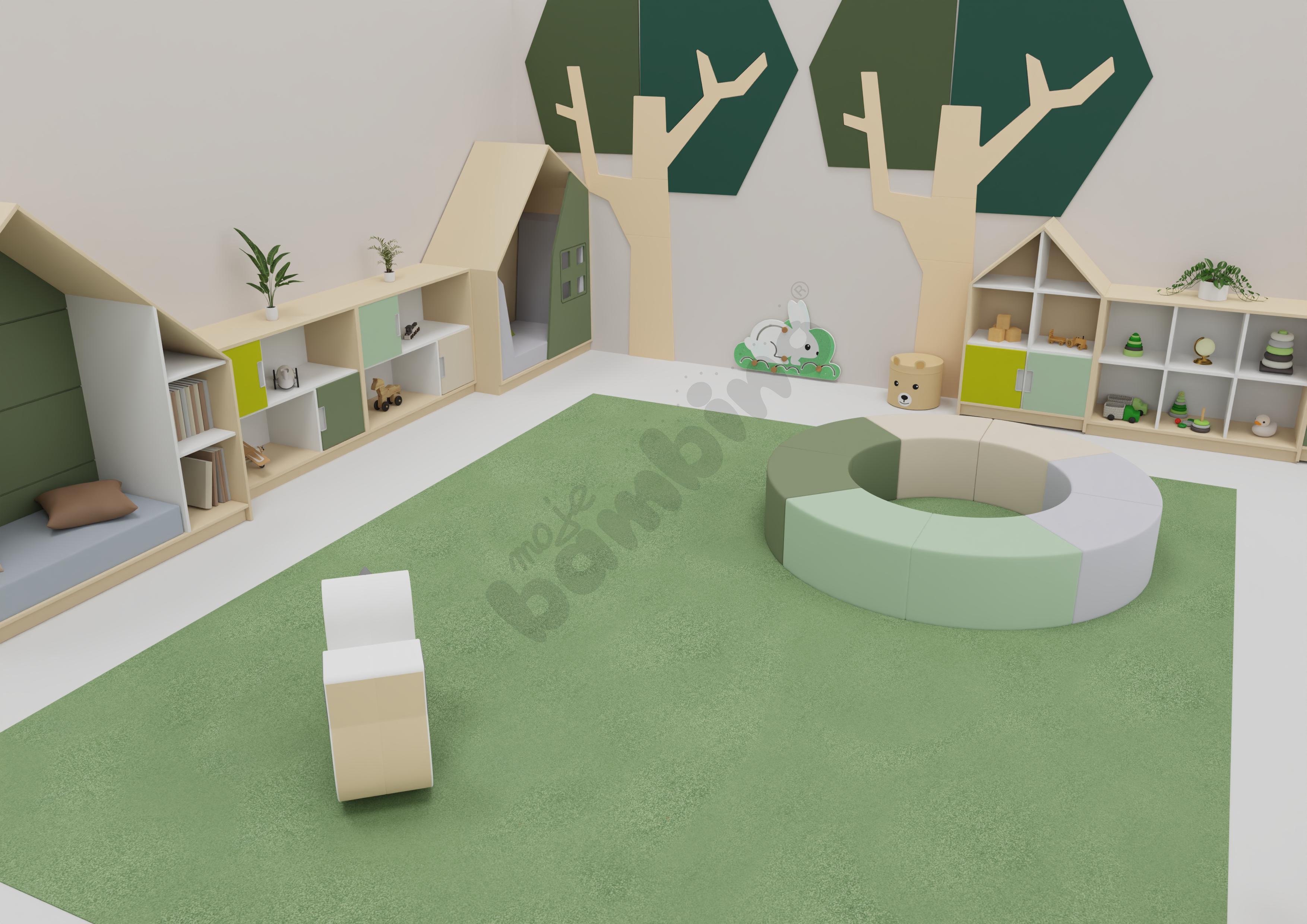 Sala żłobkowa w odcieniach zieleni