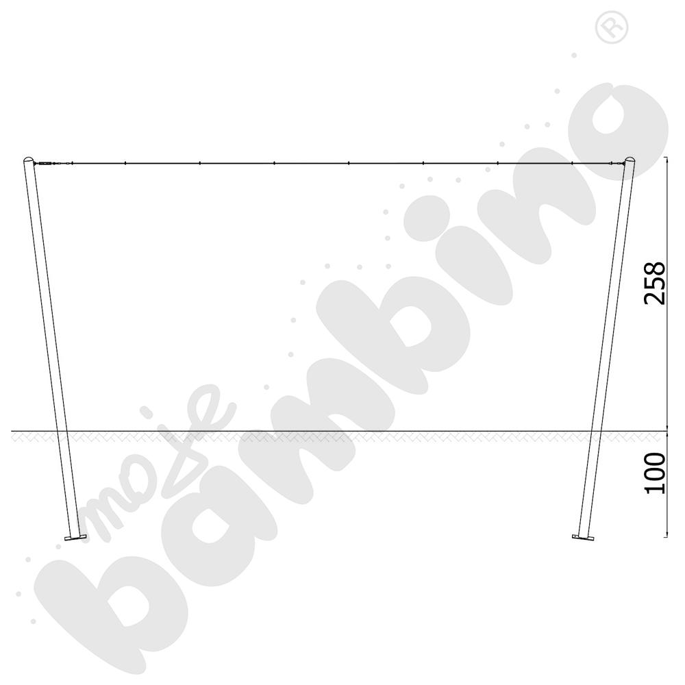 Zadaszenie do piaskownicy trójkątne