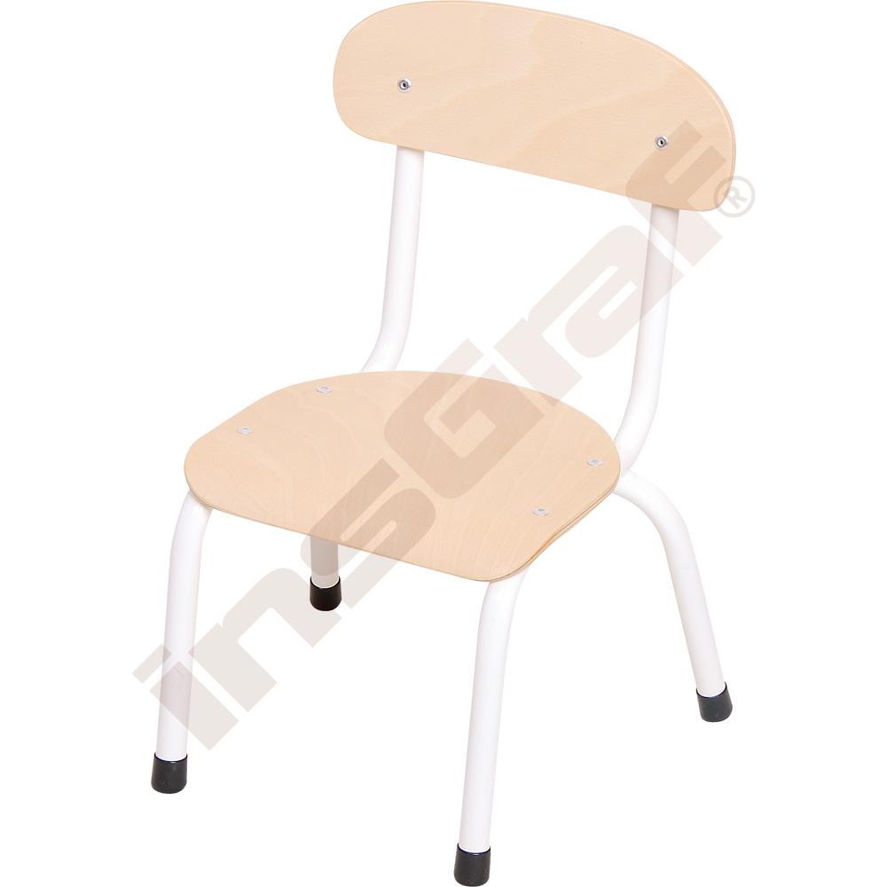 Stolička Bambino veľ. 0 - výška 21 cm - k stolom 40 cm - biela