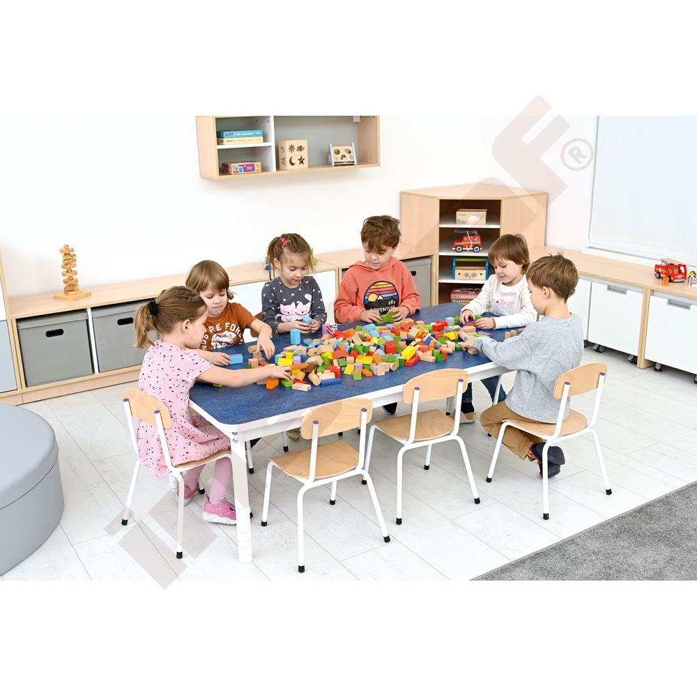 Deska tichého stolu Plus, obdélníková 60 x 120 - modrá