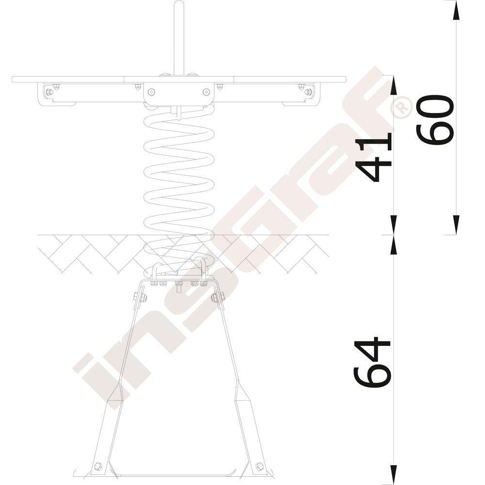 Federwippe 3er-Board Rc, Metall-Bodenanker
