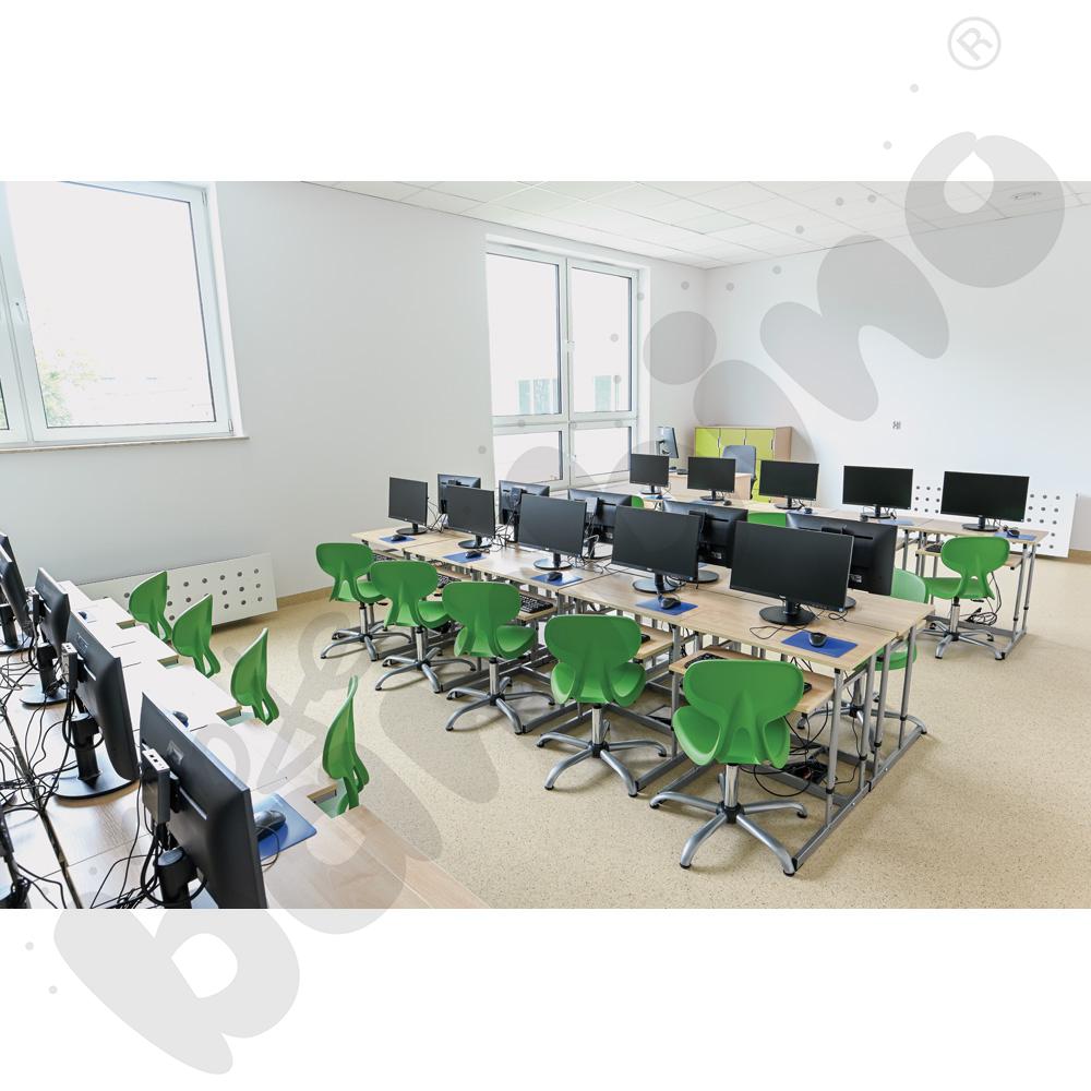 Krzesło Colores obrotowe z reg.  wys. zielone