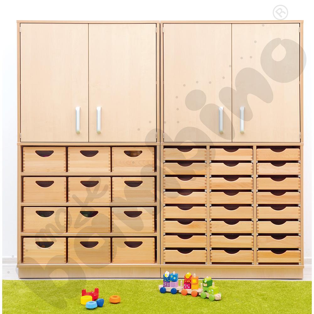 Drzwiczki do szafki Flexi D z półkami - brzoza